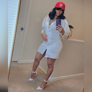 Elegant White Women's Dress